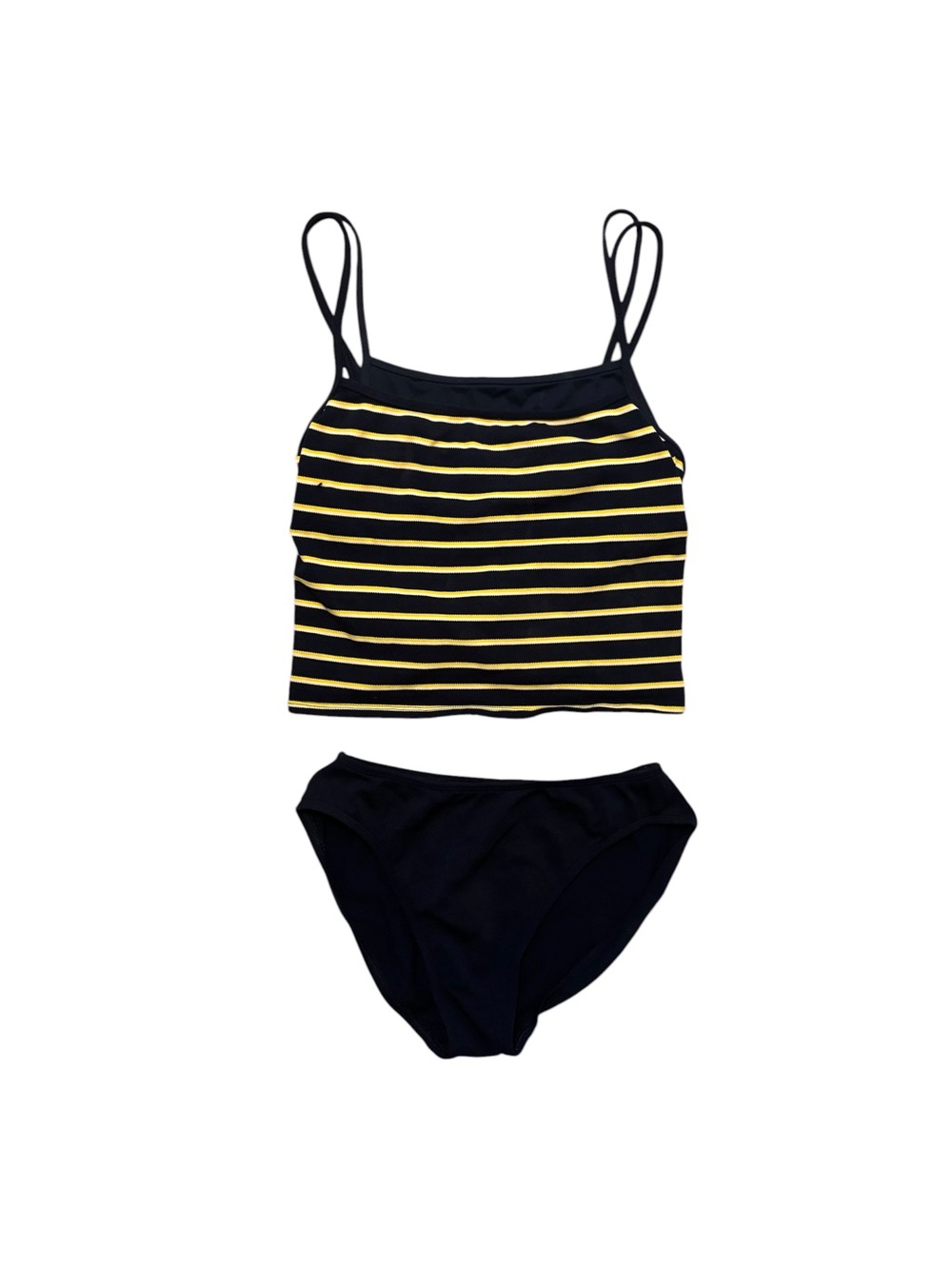 Vintage Nautica Striped Cropped Tankini Two-Piece Coastal Retro Size 10